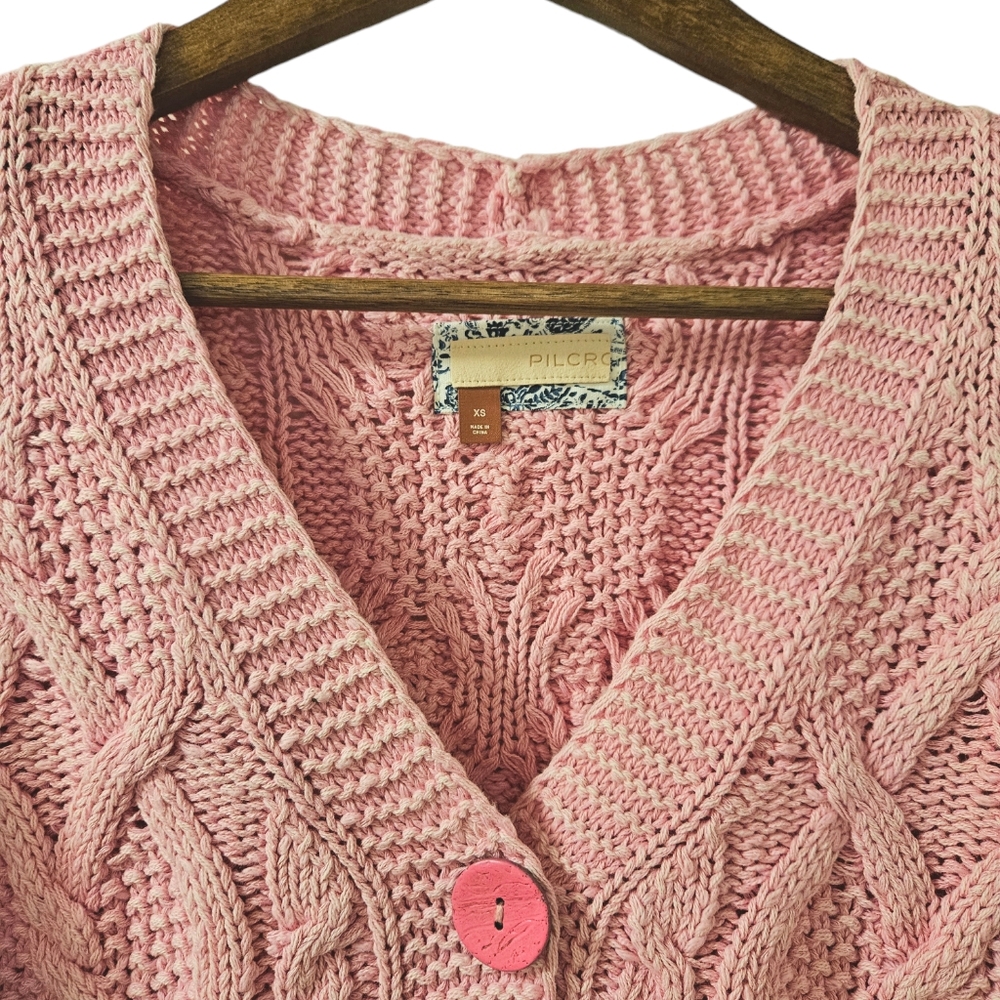 Anthropologie Pilcro Cable Knit Cardigan Sweater - Picture 7 of 8